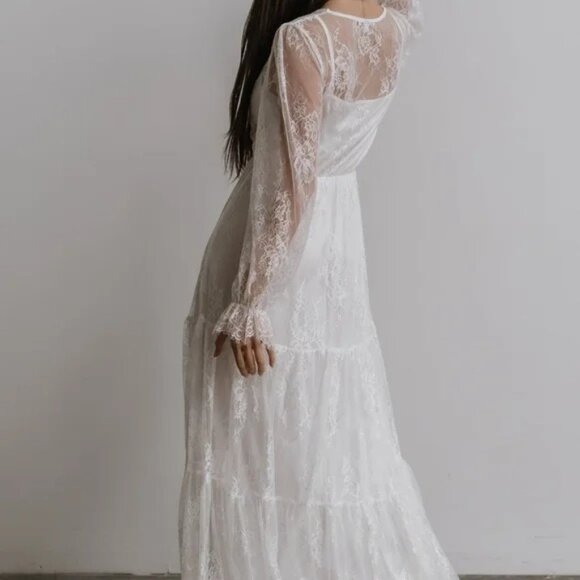 Baltic Born Gloria Lace Maxi Dress White NWT 3X - Picture 3 of 12